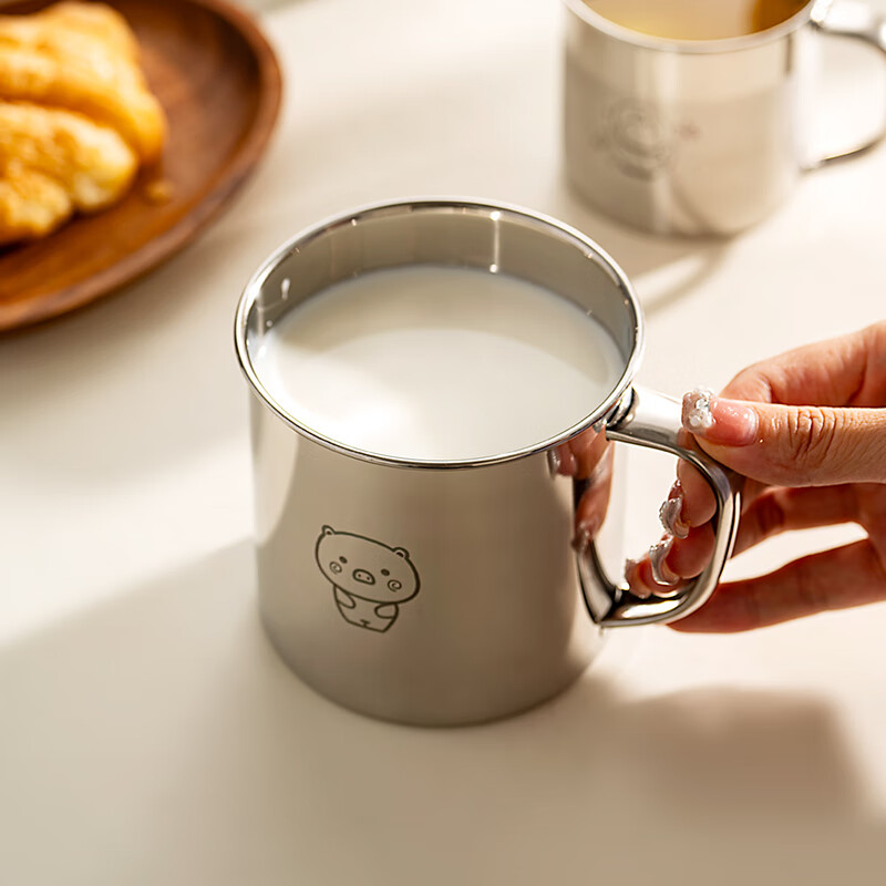 Onlycook 316L Stainless Steel Water Cup - Small Pig Design