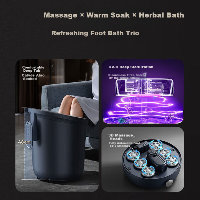 AUX AFB-1822 Heated Foot Bath with Massage