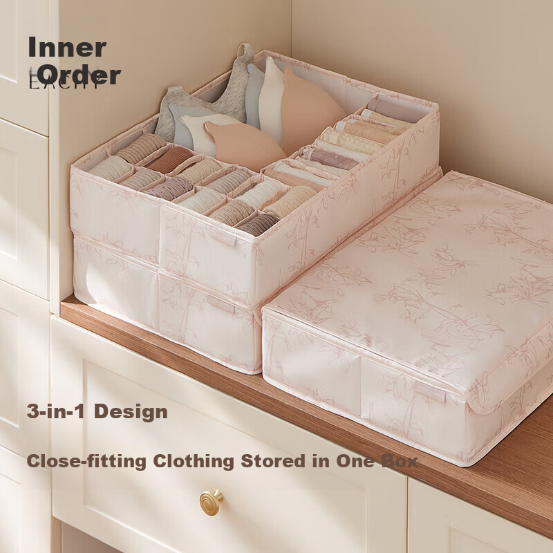 EACHY 3-in-1 Underwear Organizer Box
