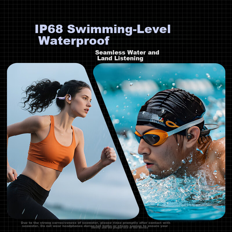 Aigo True Bone Conduction Sports Bluetooth Swimming Earphones