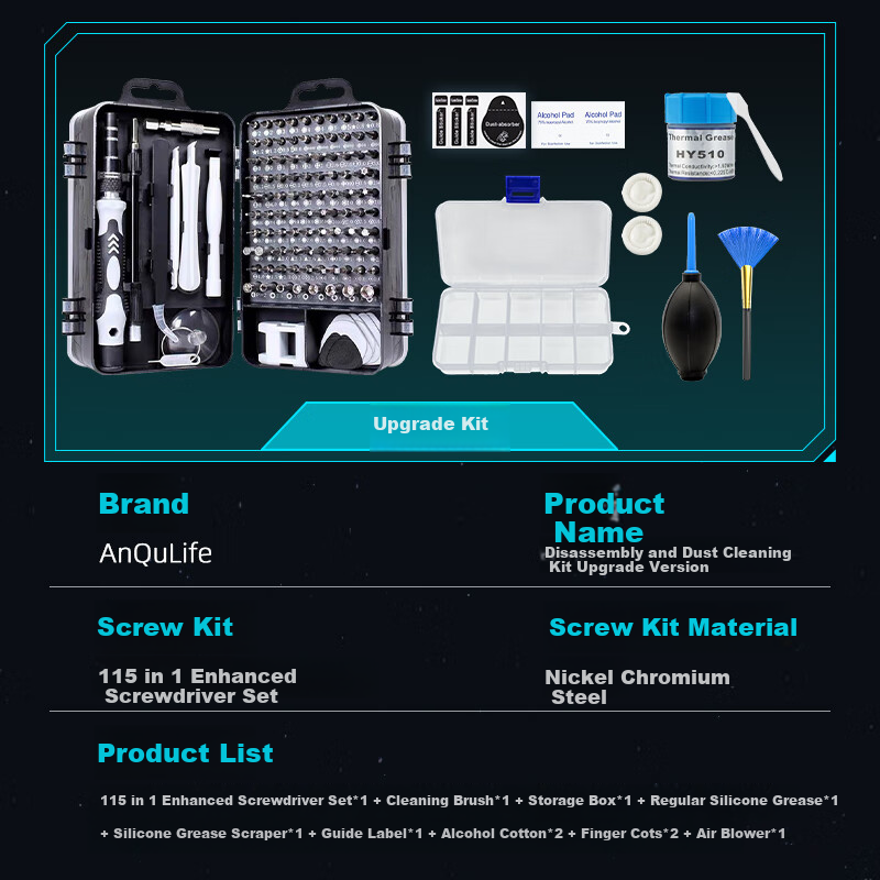 ANQULIFE Computer Dust Removal & Thermal Paste Kit