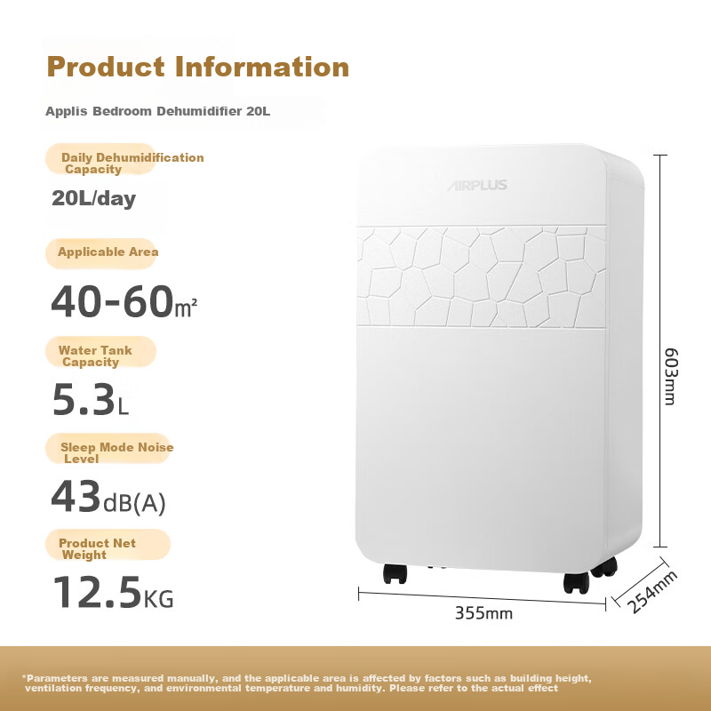 AIRPLUS Quiet Dehumidifier for Home