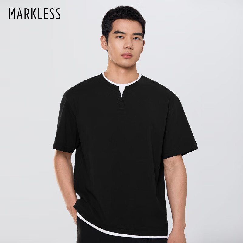MARKLESS Men's Pure Cotton T-Shirt 2025