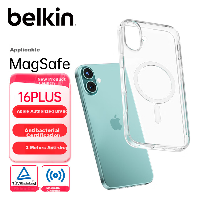 BELKIN iPhone 16 Plus Transparent Magnetic Case