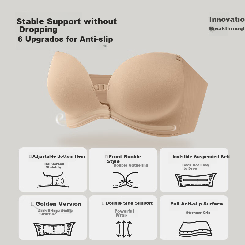 LUCKMEEY Adjustable Strapless Bra