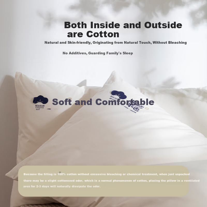 Ranpai 100% Xinjiang Cotton Pillow - Natural Pure Cotton Pillow Core