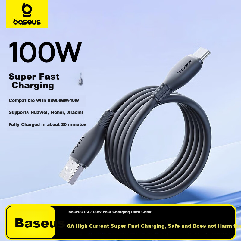 Baseus Type-C 100W Fast Charging Cable - Deep Space Gray