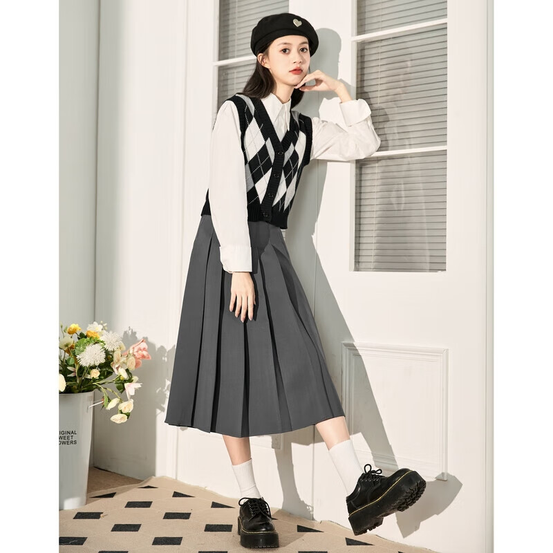 TonLion 2023 Pleated Academic Skirt