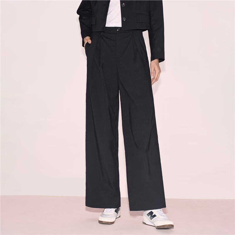 GIORDANO CONCEPTS Women's Printed Pleated Wide Leg Pants