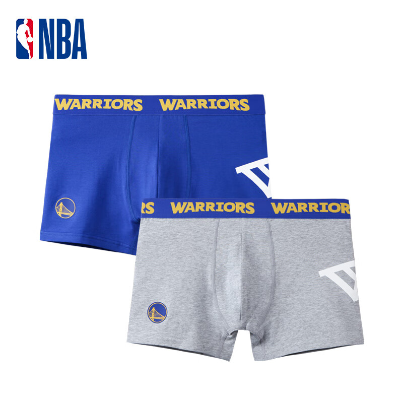 NBA Warriors Cotton Boxer Briefs 2-Pack