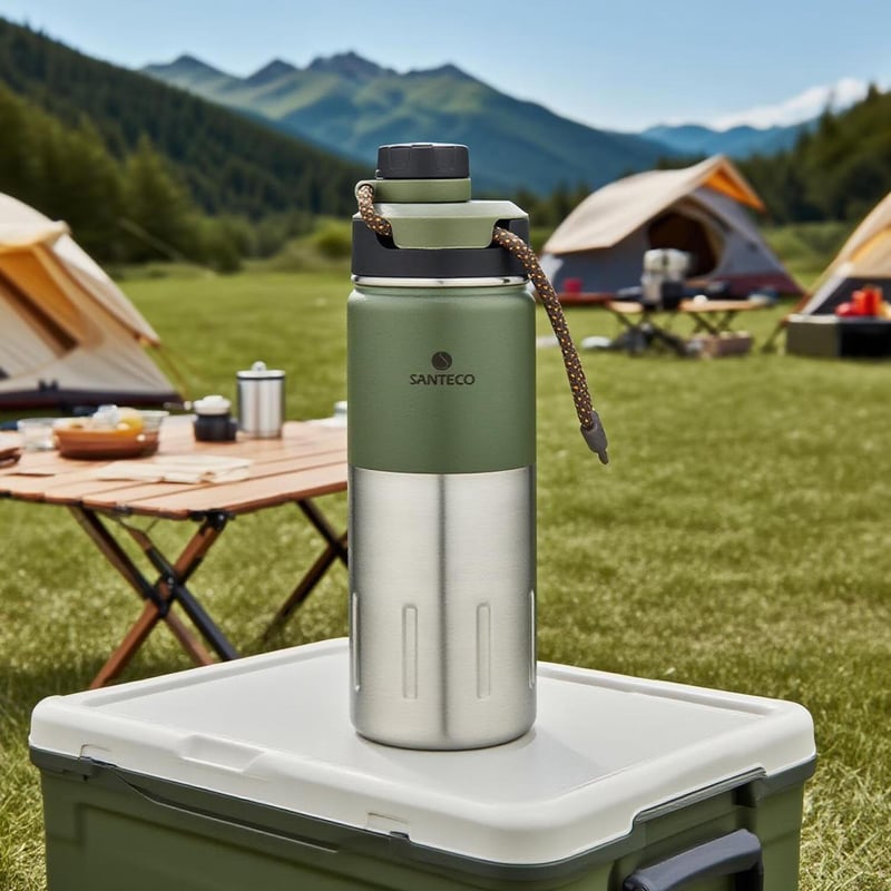 SANTECO Insulated Water Bottle - Army Green 500ml
