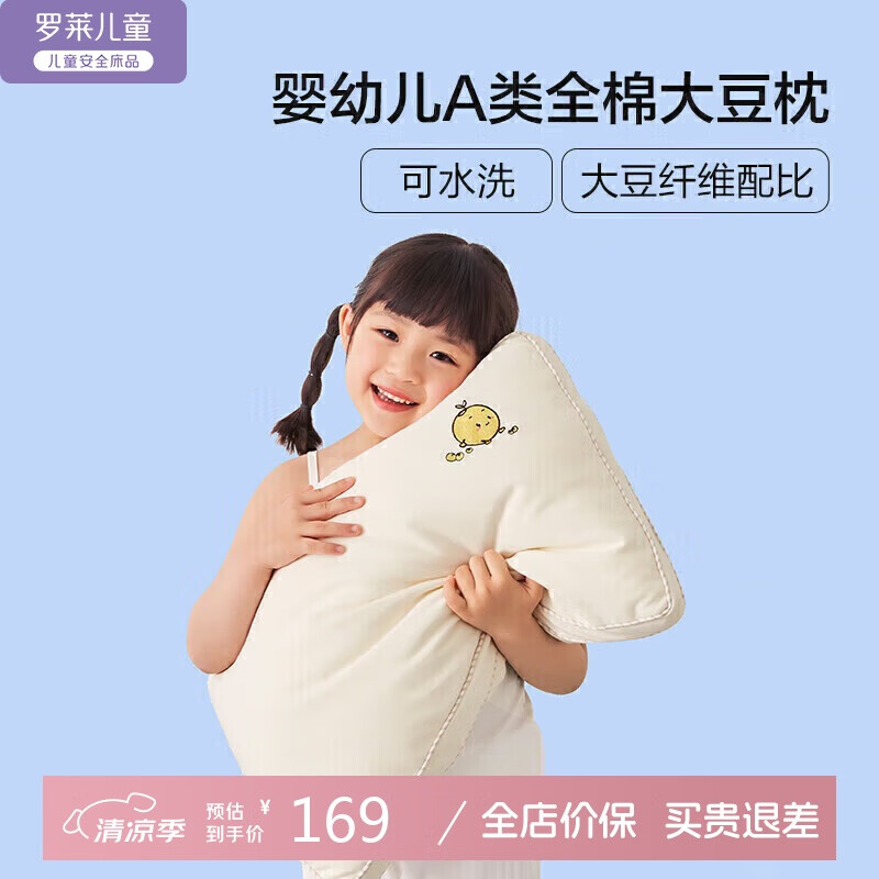 Luolaikids Baby Cotton Soybean Fiber Pillow