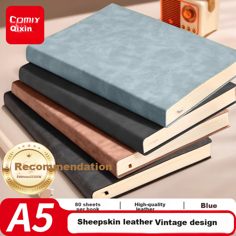 COMIX Lambskin Notebook - Stylish Green Journal for Business & Notes