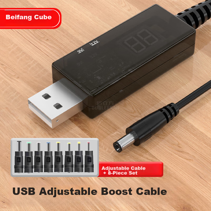BURLEFRAN USB Boost Cable 5V to 9V/12V