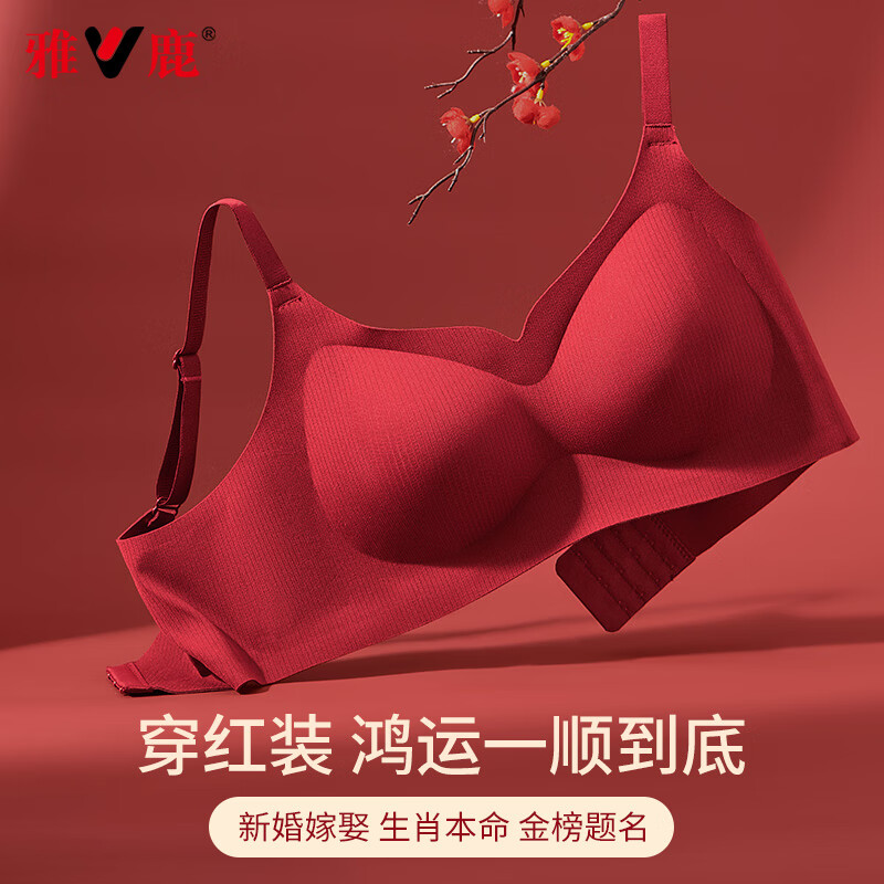 Yalu Festive Red Bra for Large Bust Women