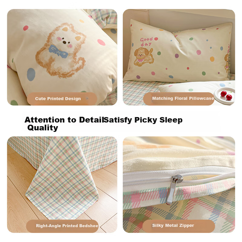 MUJI 100% Pure Cotton Bedding Set - Holiday Puppy