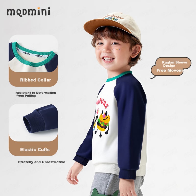 MQDMINI Boys' Antibacterial Burger Sweatshirt