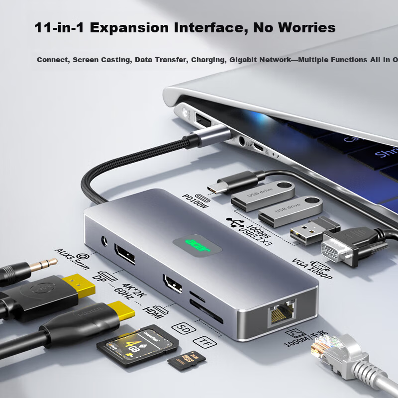 Acer 11-in-1 4K Docking Station with Triple Display Support