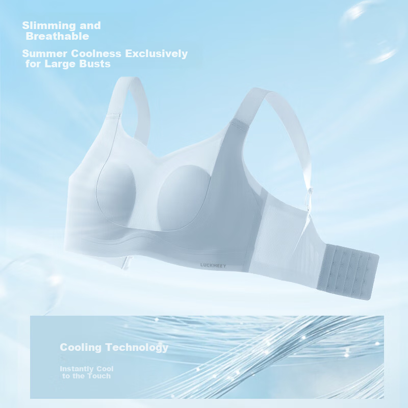 LUCKMEEY Plus Size Bra - Thin Large Bust Minimizing Push-Up
