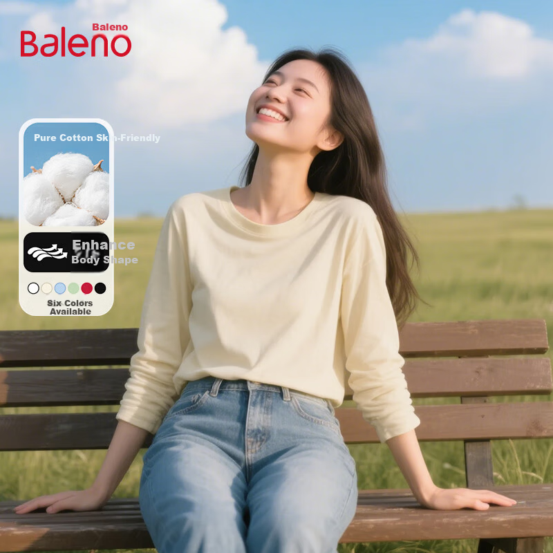 Baleno Women's White Long Sleeve T-Shirt