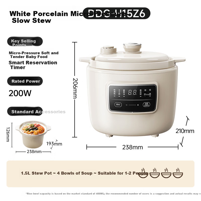 Bear Electric Stew Pot - 3L Purple