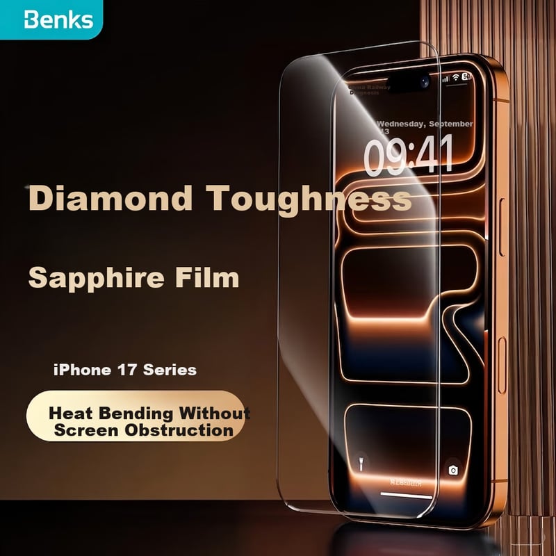 Benks 3D Curved Diamond Tempered Glass for iPhone 17 Pro Max