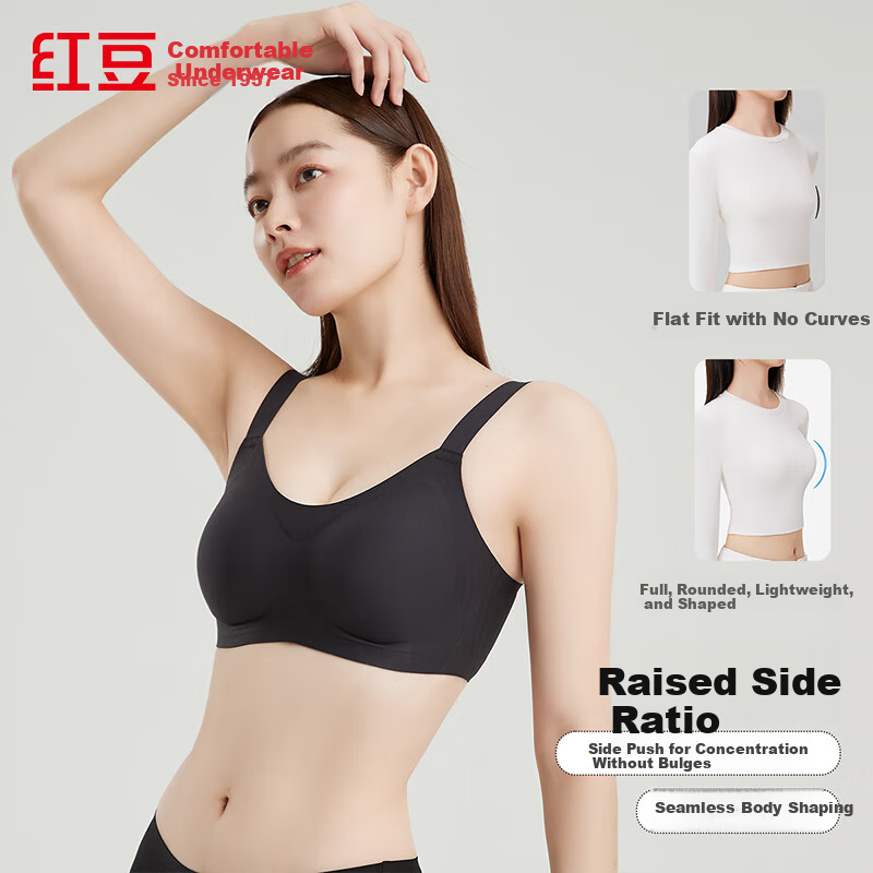 Hongdou Silk Soft Support Bra for Large Bust