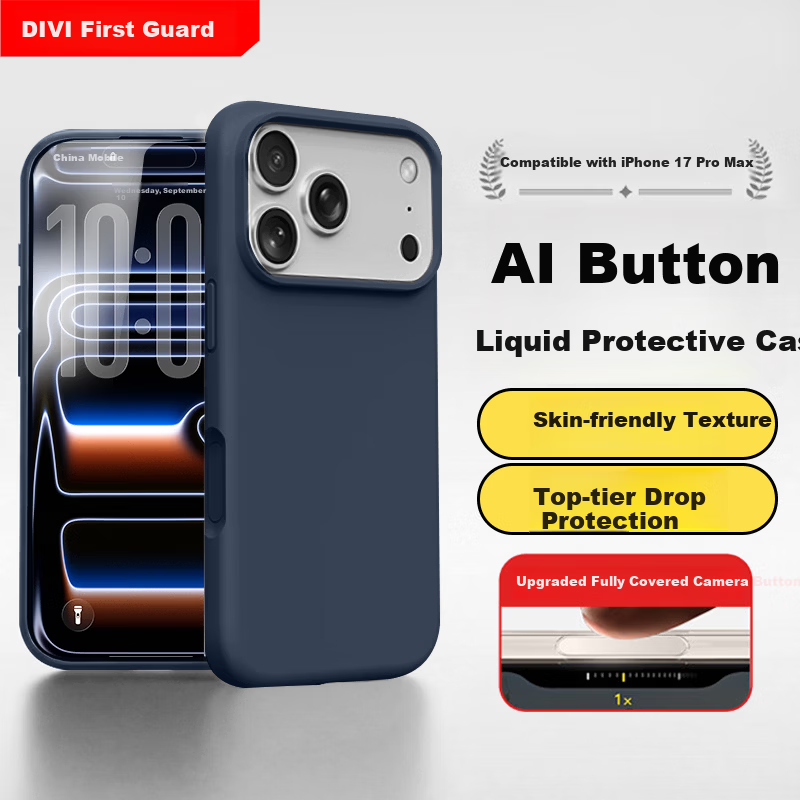 DIVI Premium Soft-Touch Silicone Case for iPhone 17 Pro Max