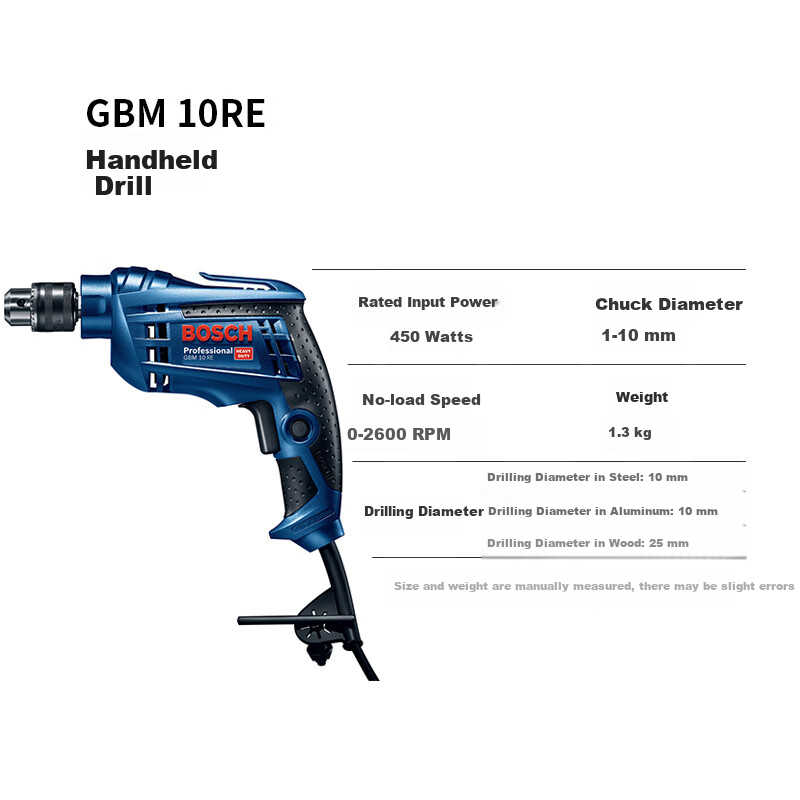 BOSCH Electric Drill GBM 10RE 450W