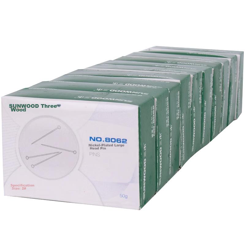 SUNWOOD Nickel-Plated Large Head Pushpins, 10 Boxes