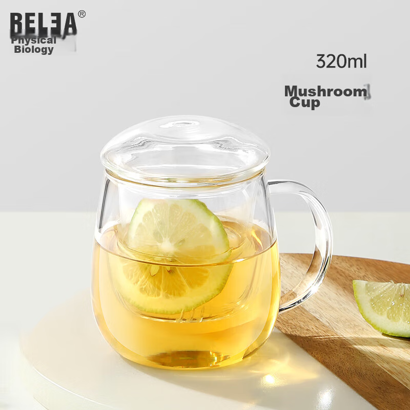 RELEA Glass Tea Cup with Infuser