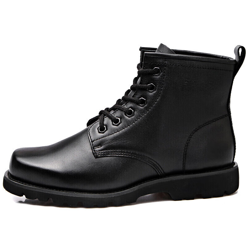 Qiangren Men's Work Boots - Durable Cowhide Outdoor Combat Shoes