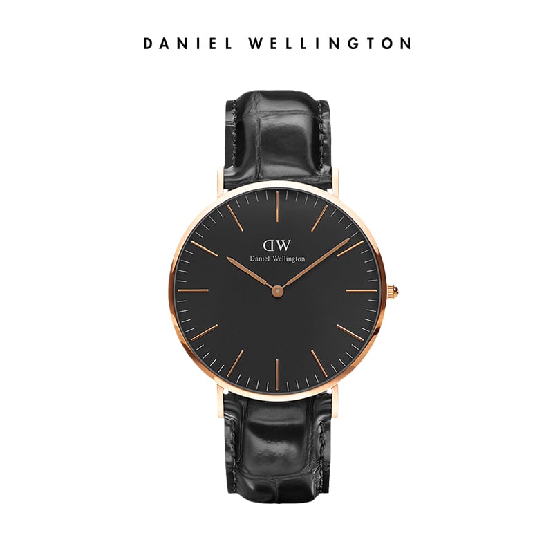 DanielWellington Men's Classic 40mm Leather Watch