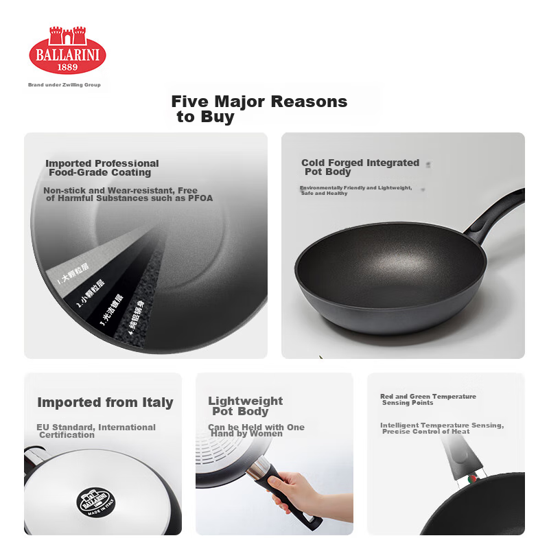 BALLARINI Non-Stick Wok for Stir-Fry