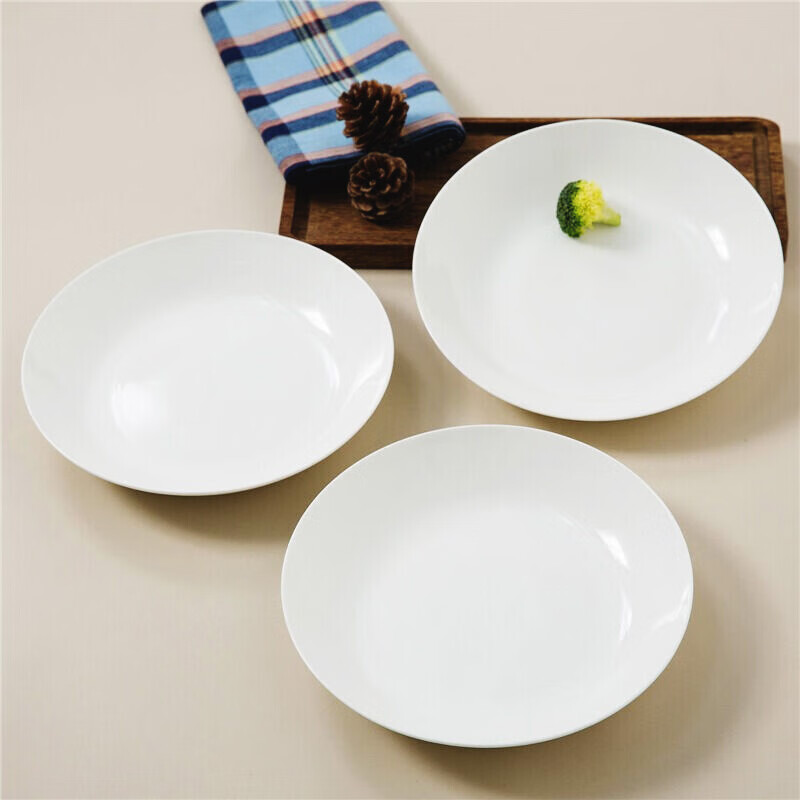Sky Top Bone China Deep Dish Plates (8-Inch, 4 Pieces)