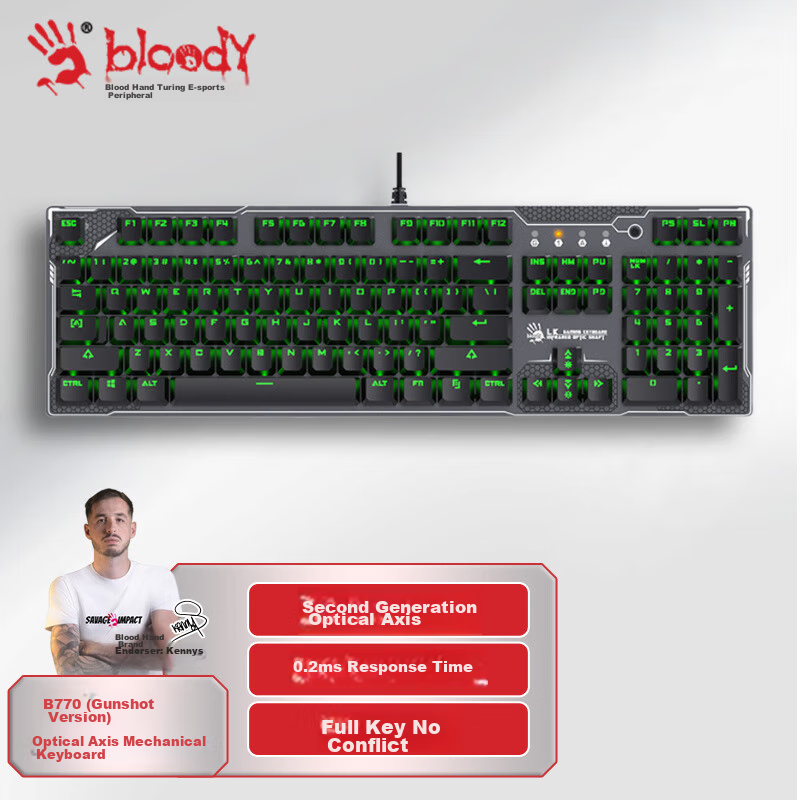 A4TECH B770 Blood Hand Phantom Mechanical Keyboard