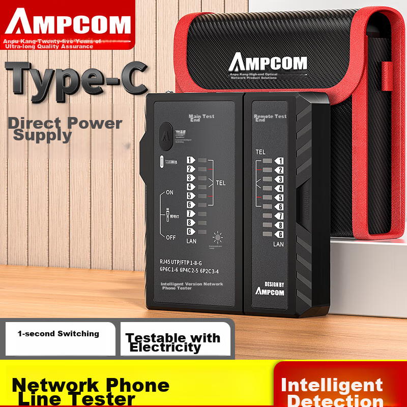 AMPCOM Network Cable Tester - Black