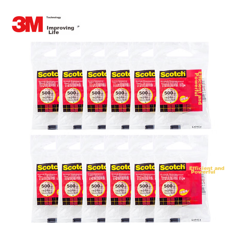 3M Scotch High-Efficiency Strong Transparent Tape (8 Rolls)