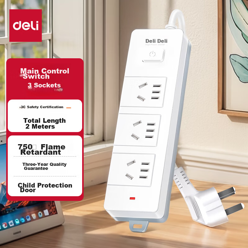 Deli 3C Certified Power Strip