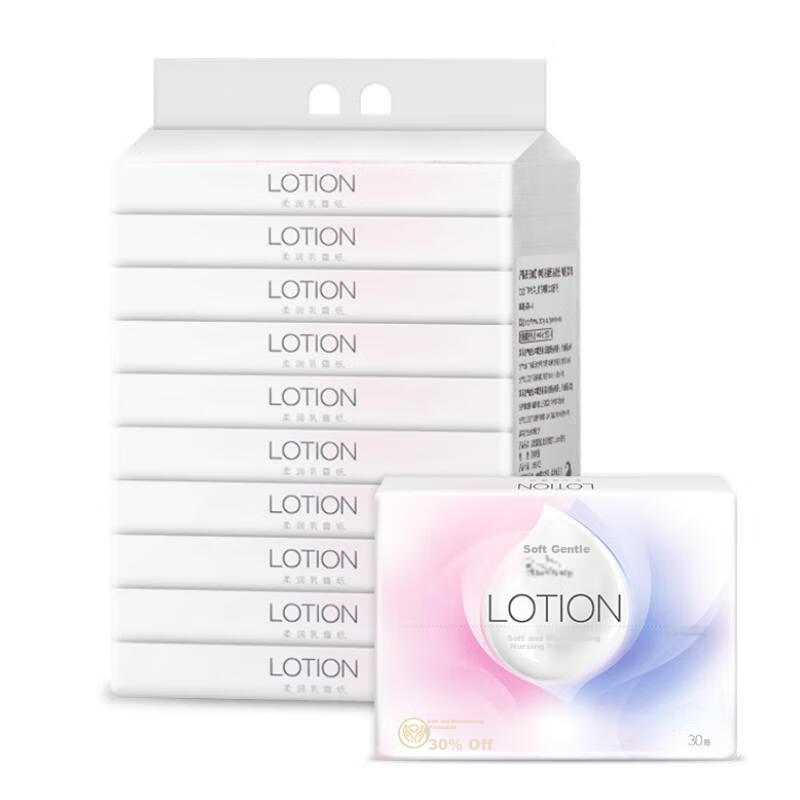C&S Lotion Tissue - Cloud-Soft 3-Ply Wipes for Sensitive Skin