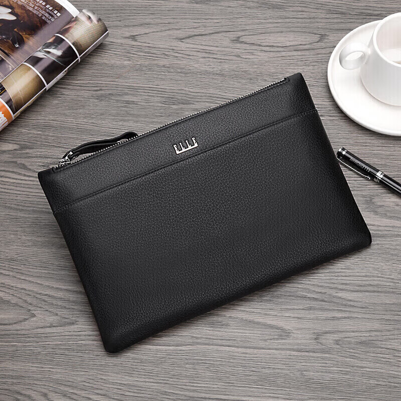 ELLE HOMME Men's Clutch Bag - Large Capacity Genuine Leather Wallet Clutch