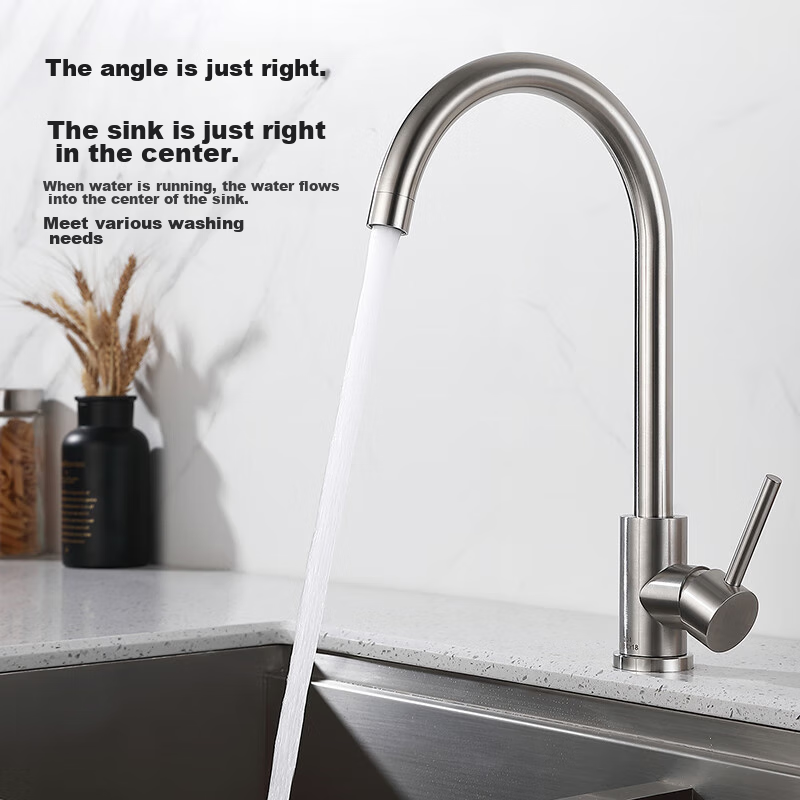Larsd High-Arc Stainless Steel Kitchen Faucet