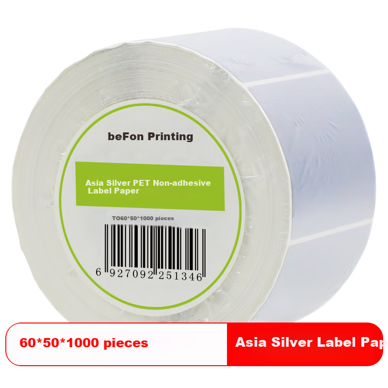 Befon Matte Silver Label Paper
