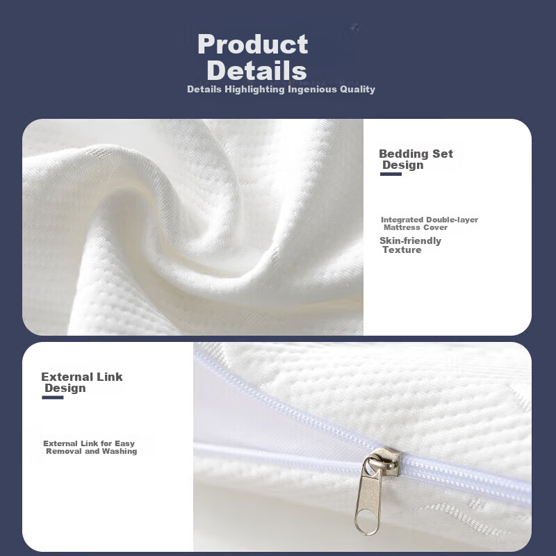 AiSleep Thai Natural Latex Mattress Pad - 93% Latex, 1.5x2 Meters