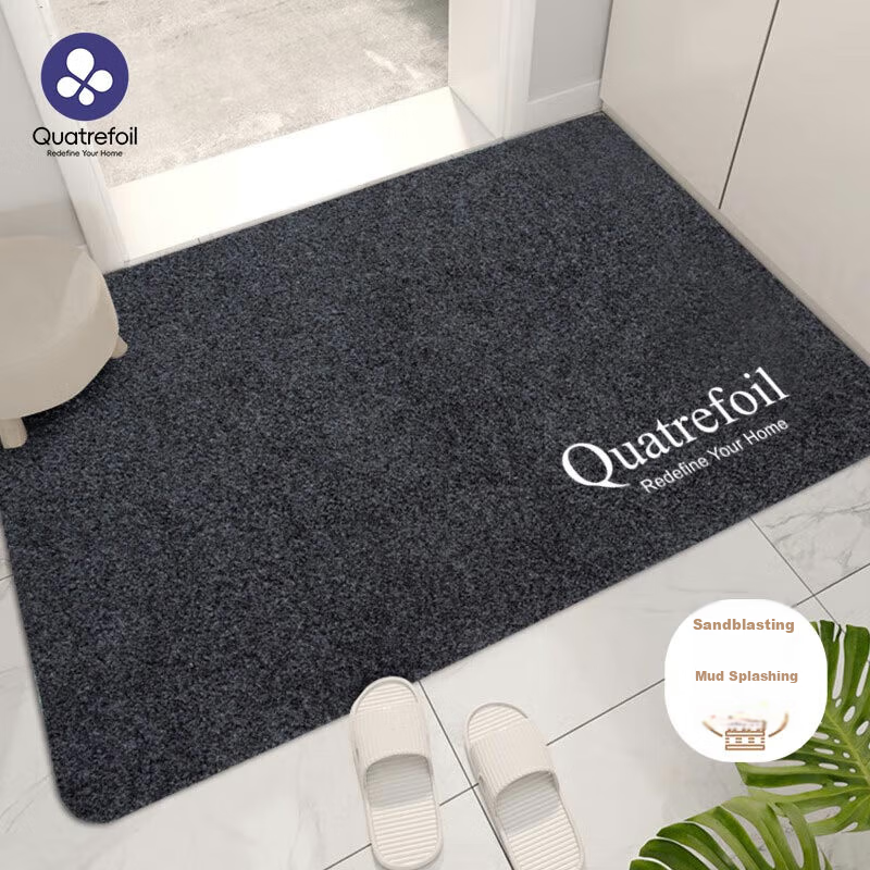 Quatrefoil Entrance Door Mat - Absorbent Non-Slip Mat