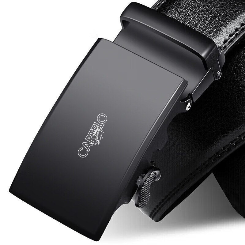 CARTELO Men's Leather Belt with Automatic Buckle