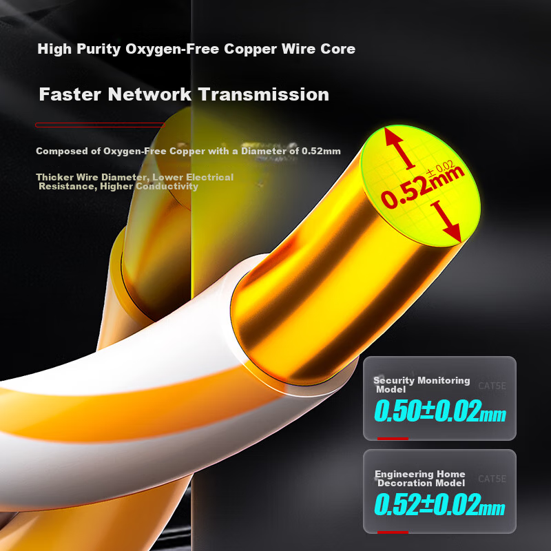 AMPCOM CAT6 Gigabit Ethernet Cable - 100m Orange