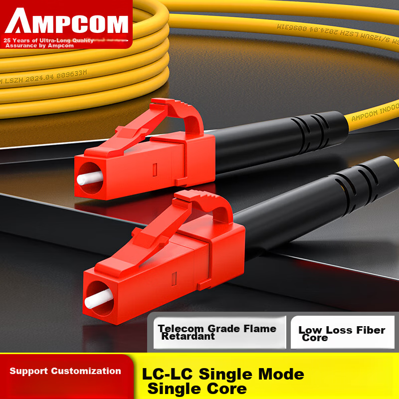 AMPCOM LC-LC Single-Mode Fiber Cable