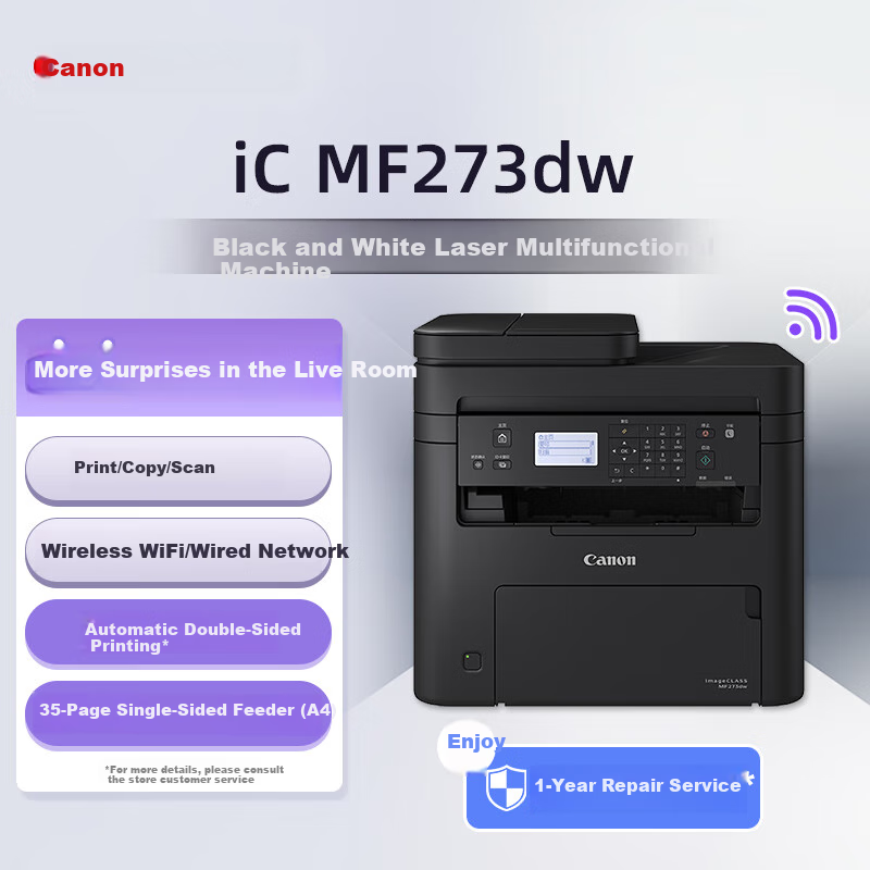 Canon MF273dw A4 Laser Multifunction Printer