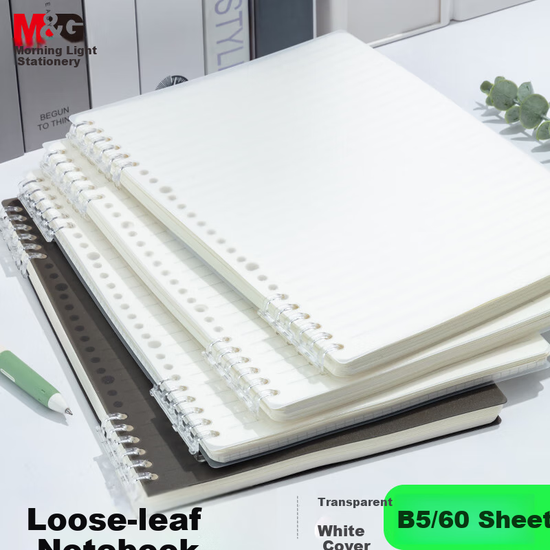 M&G B5 Loose-Leaf Notebook - 40 Sheets, Ruled